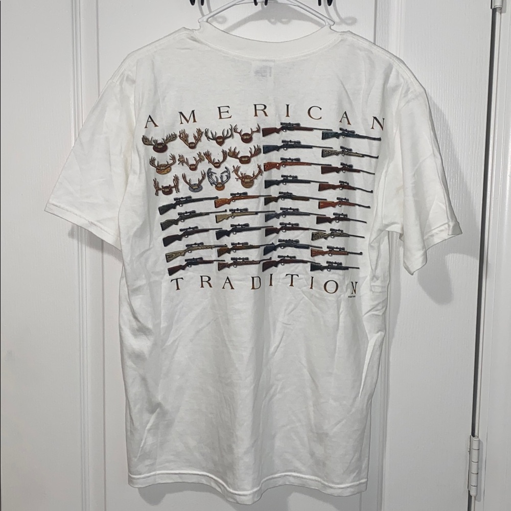 Vintage Deadstock Anvil Goodys‎ American Tradition Big Game Hunting T Shirt
